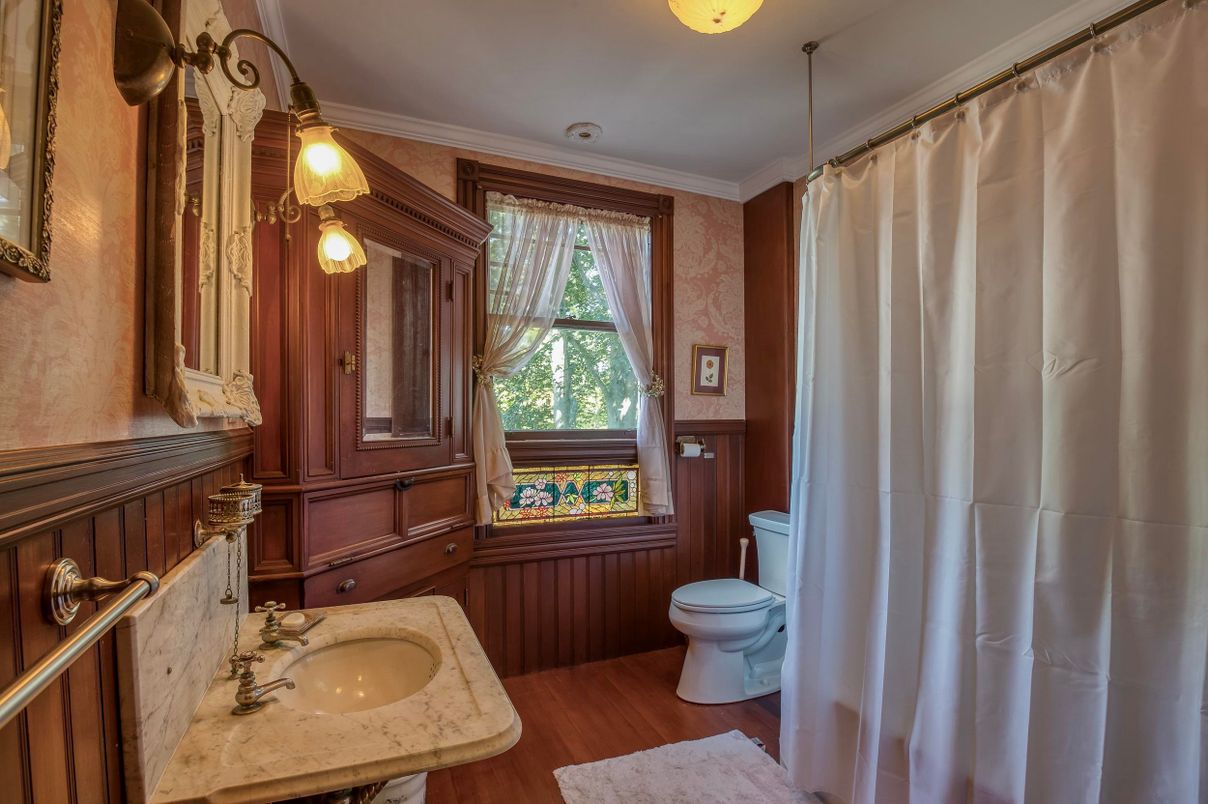 Bathroom, Interior, Wood Texture Flooring
