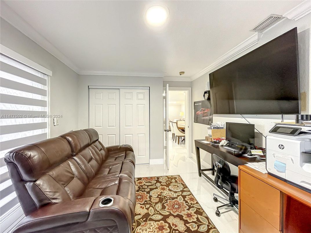 Home Theatre Room, Home Office, Interior, Recessed Lighting