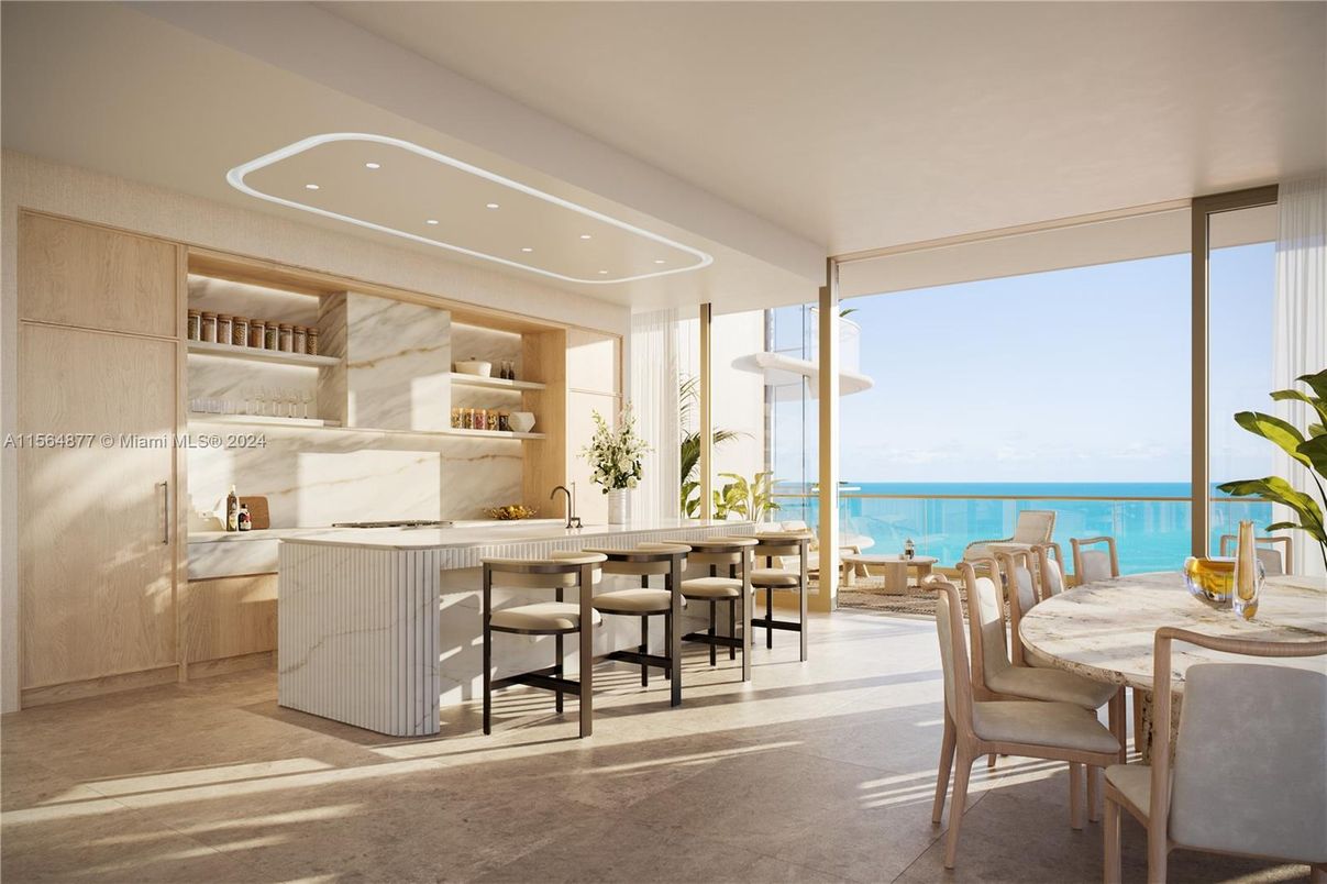 Dining room, Interior, Recessed Lighting, Water