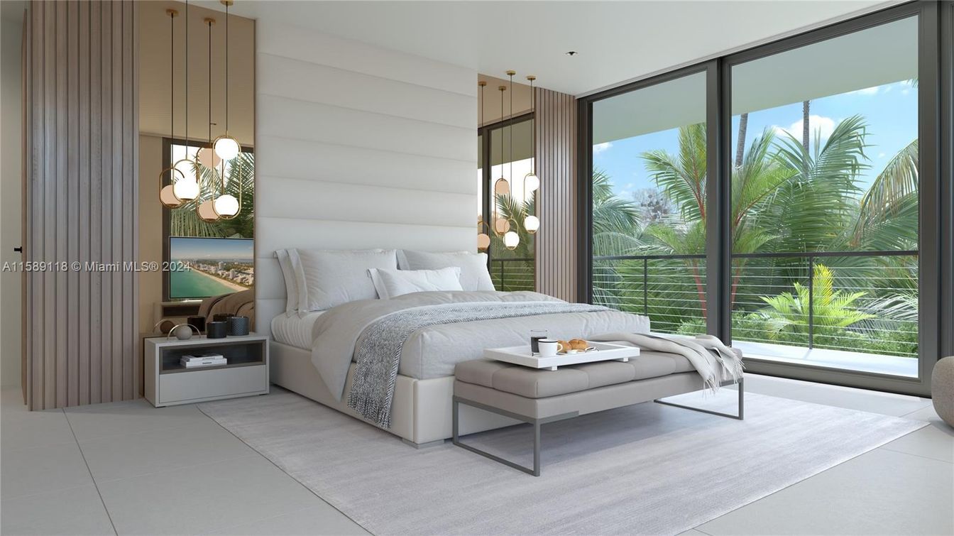 Bedroom, Interior, Pendant Lights