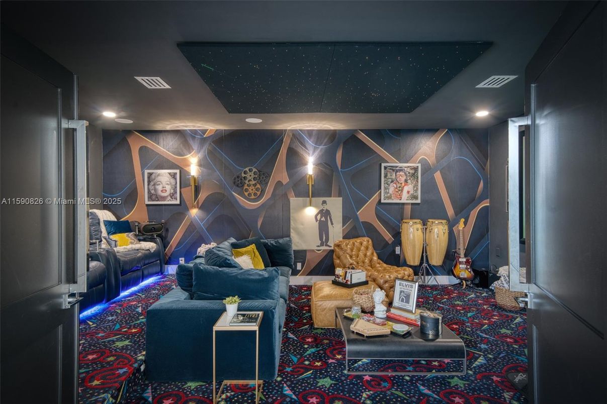 Interior, Living room, Recessed Lighting