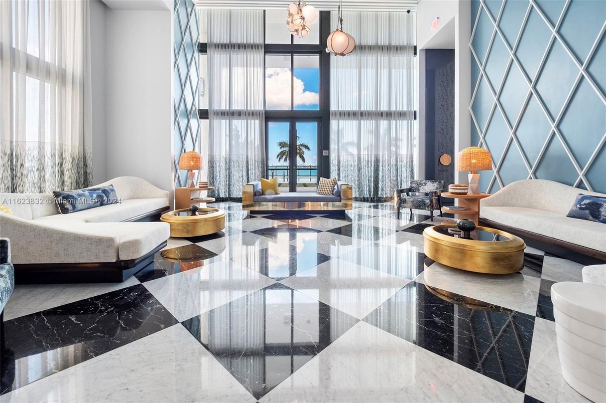 Interior, Living room, Marble, Pendant Lights
