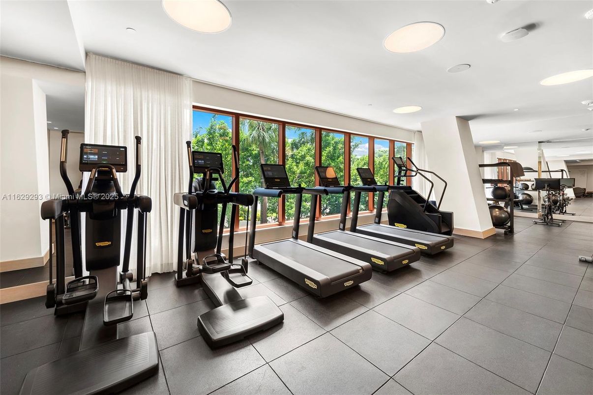 Fitness Equipment, Gym, Interior, Recessed Lighting