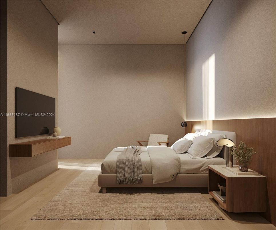 Bedroom, Interior, Wood Texture Flooring