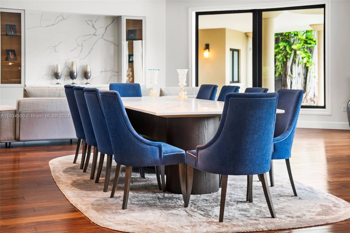 Dining room, Interior, Wood Texture Flooring