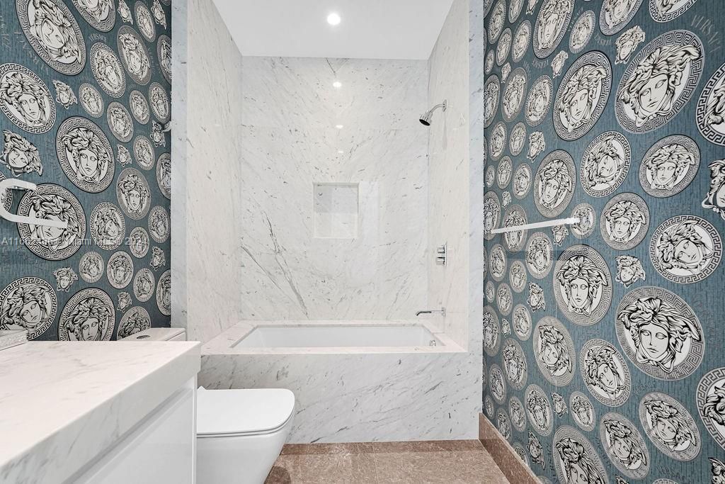 Bathroom, Interior, Marble Walls
