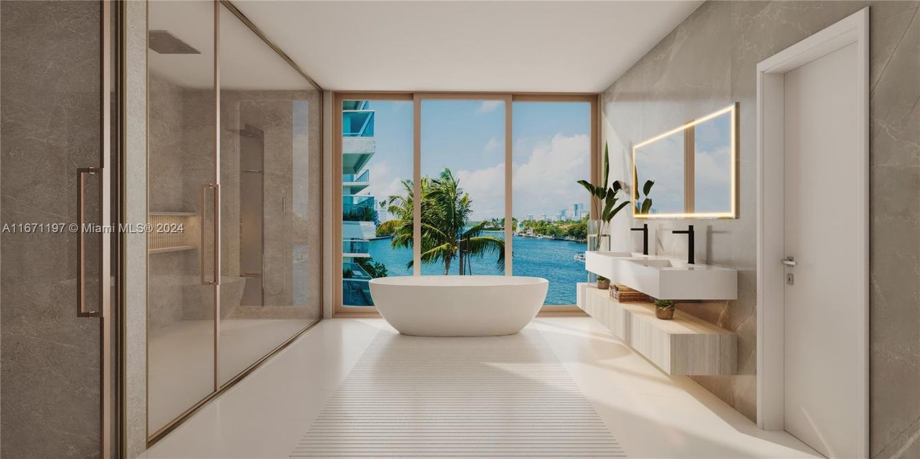 Bathroom, Free Standing Baths, Glass Shower, Interior, Water