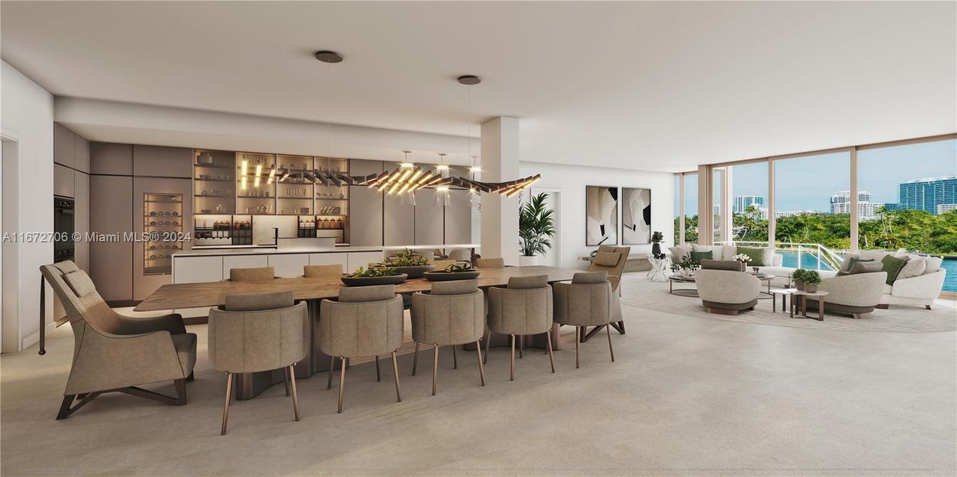 Dining room, Interior, Kitchen, Living room, Pendant Lights