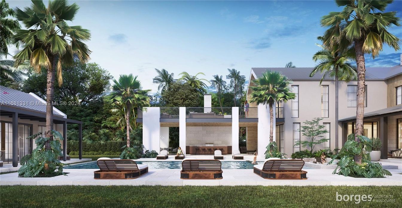 Backyard, Exterior, Facade, Pool, Modern