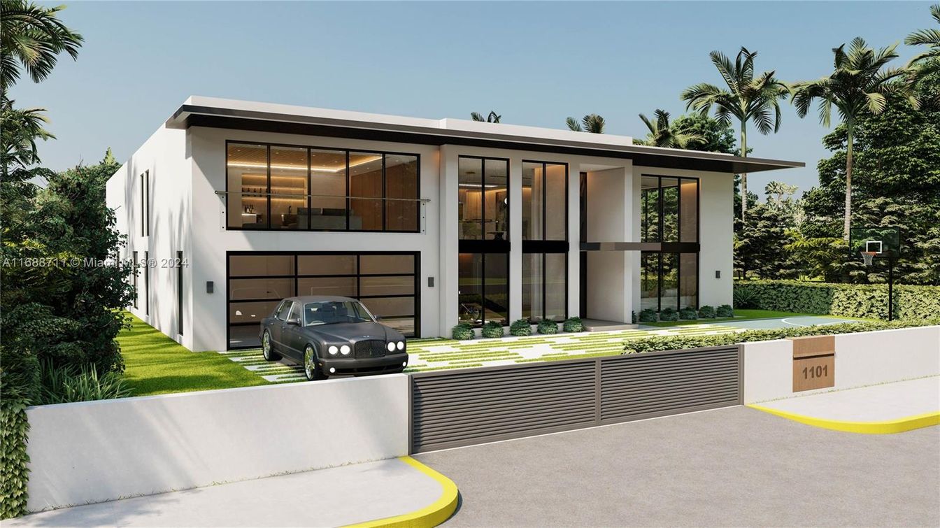 Attached, Exterior, Facade, Modern