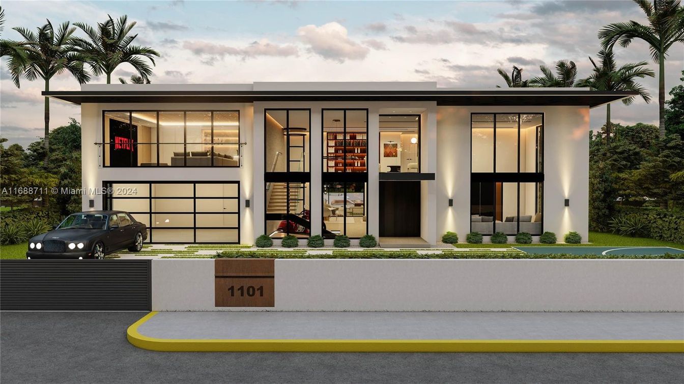 Attached, Exterior, Facade, Modern