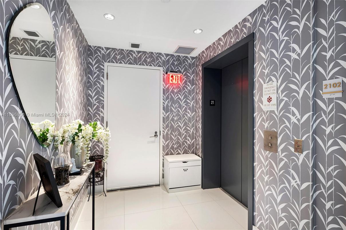 Elevator, Interior, Recessed Lighting