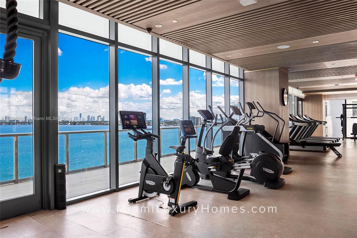 Fitness Equipment, Gym, Interior, Recessed Lighting, Water