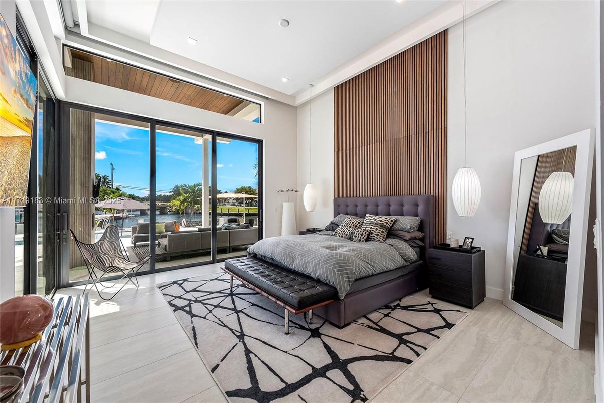 Bedroom, Interior, Pendant Lights, Recessed Lighting