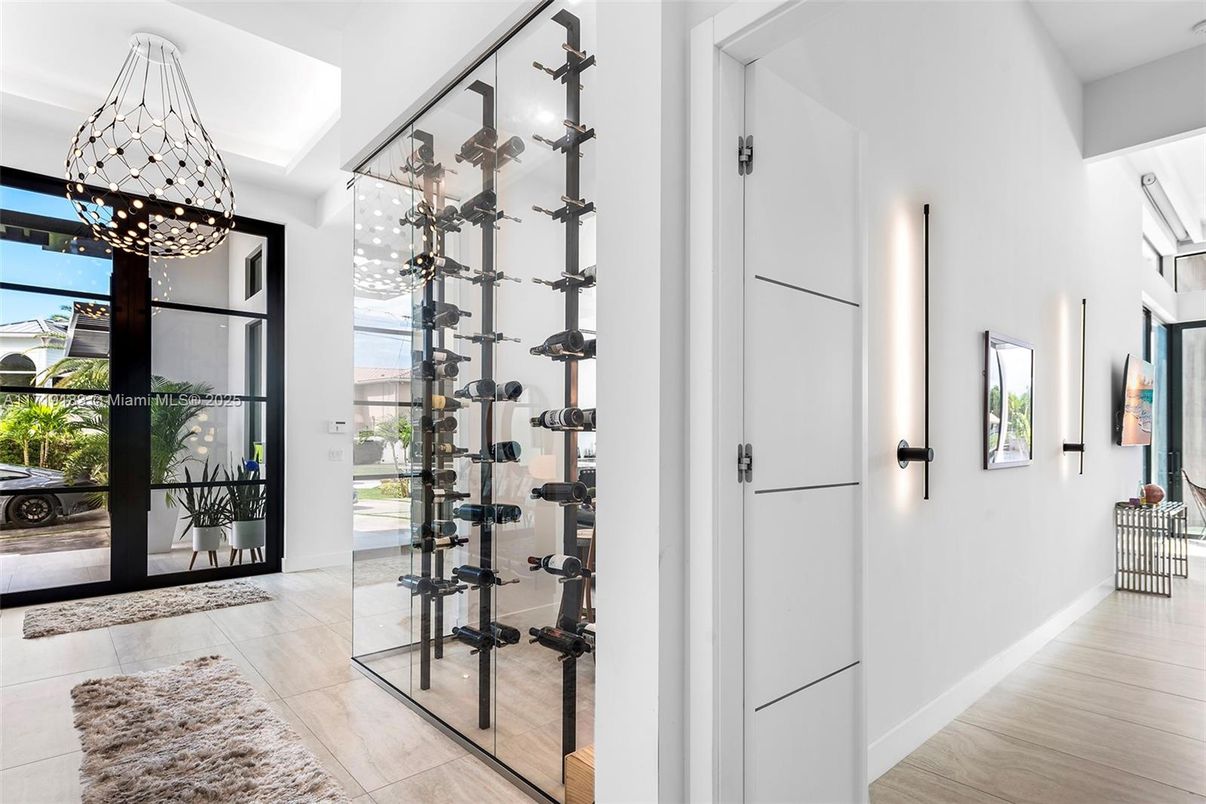 Interior, Pendant Lights, Wine Storage, Wood Texture Flooring