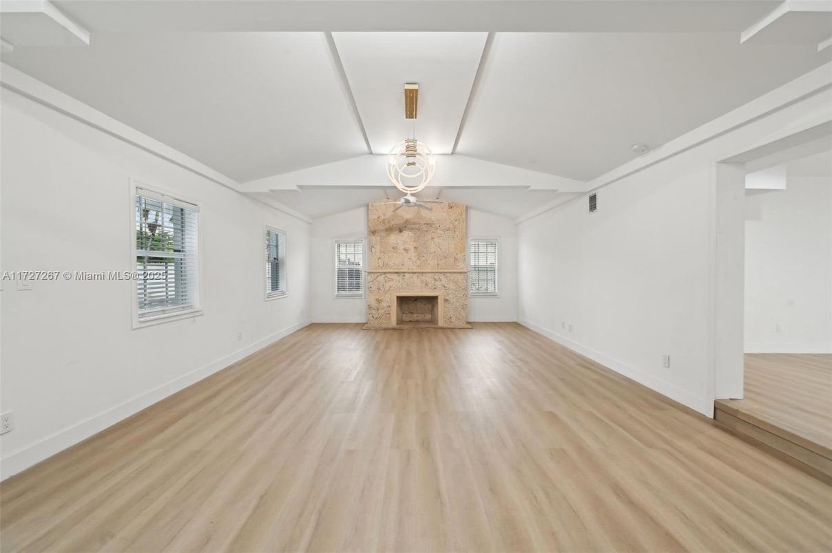Empty room, Fireplace, Interior, Wood Texture Flooring