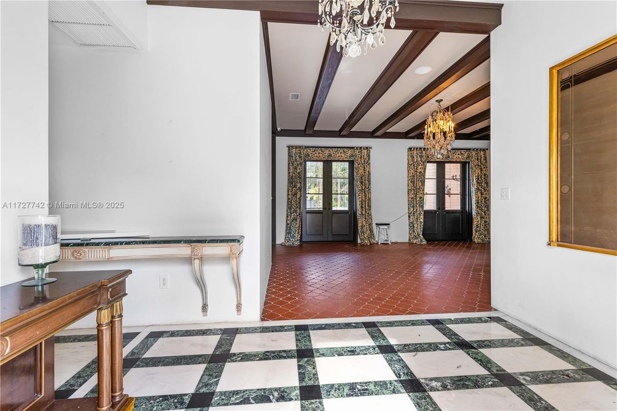 Chandelier, Interior, Recessed Lighting, Wooden Beams