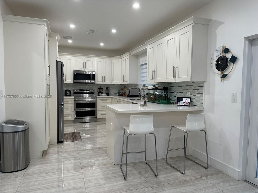Interior, Kitchen, Recessed Lighting, Stainless Steel Appliances
