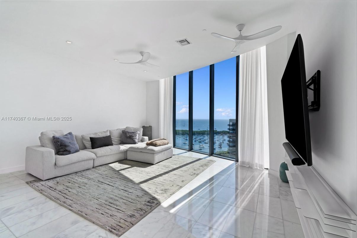 Interior, Living room, Marble, Recessed Lighting, Water