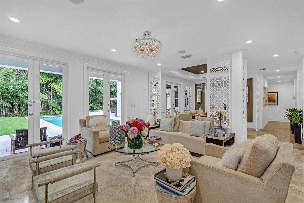 Chandelier, Interior, Living room, Recessed Lighting