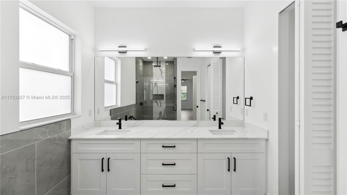 Bathroom, Dual Sink Vanities, Glass Shower, Interior