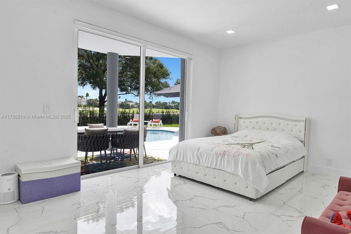 Bedroom, Interior, Marble, Recessed Lighting