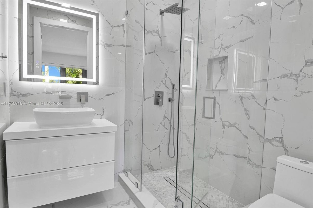 Bathroom, Glass Shower, Interior, Marble, Marble Walls