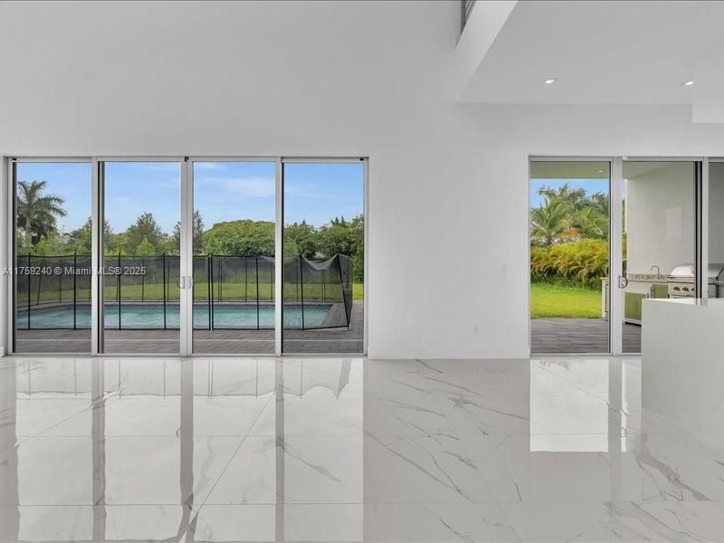 Empty room, Interior, Marble, Recessed Lighting, Water