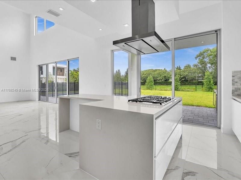 Interior, Kitchen, Marble, Recessed Lighting