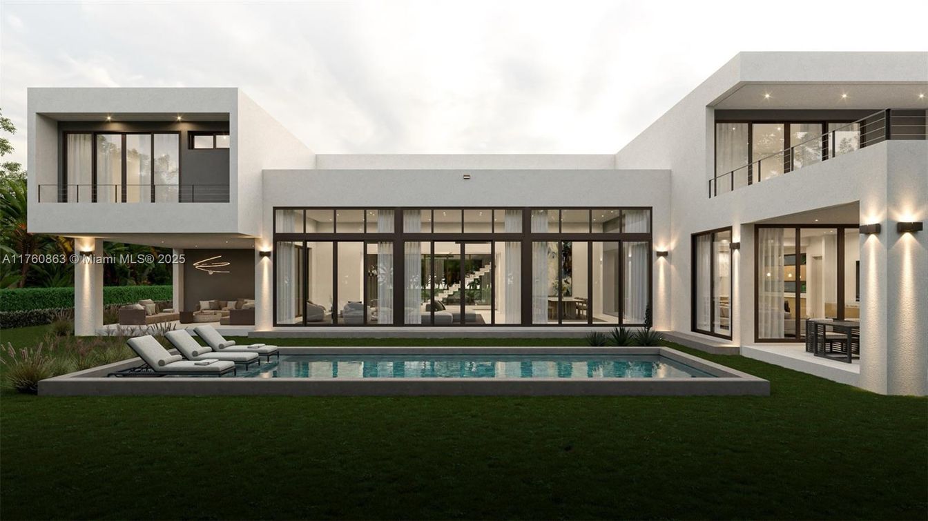 Backyard, Exterior, Facade, Pool, Modern