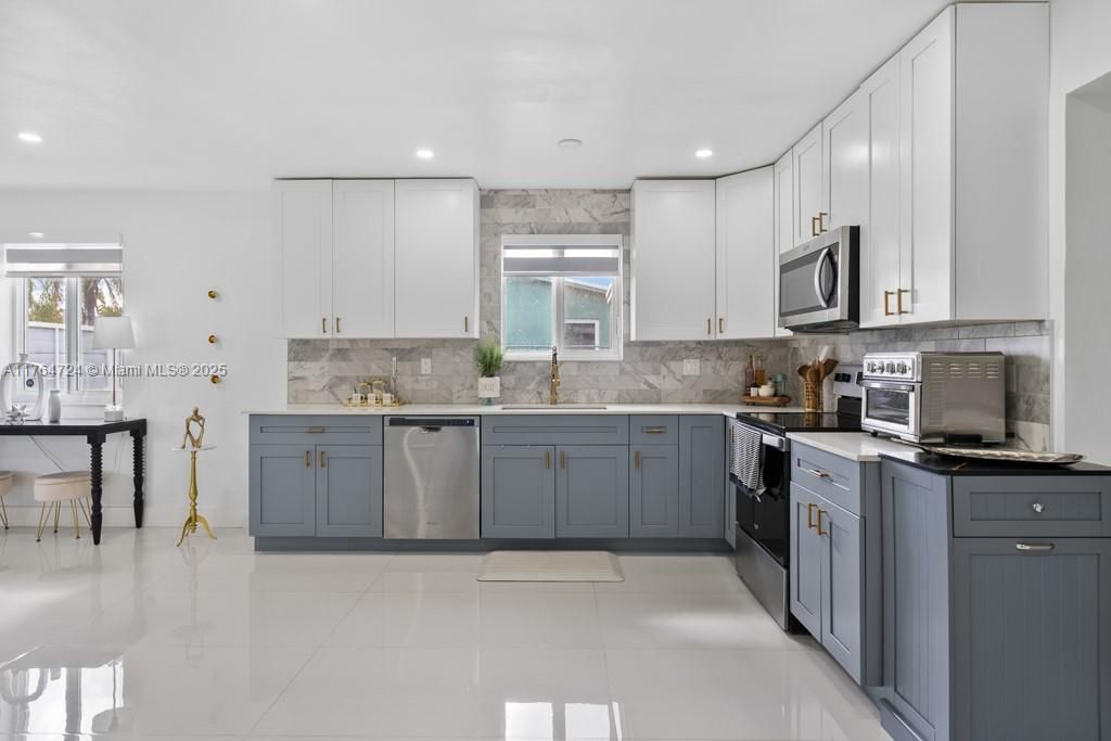 Interior, Kitchen, Recessed Lighting, Stainless Steel Appliances