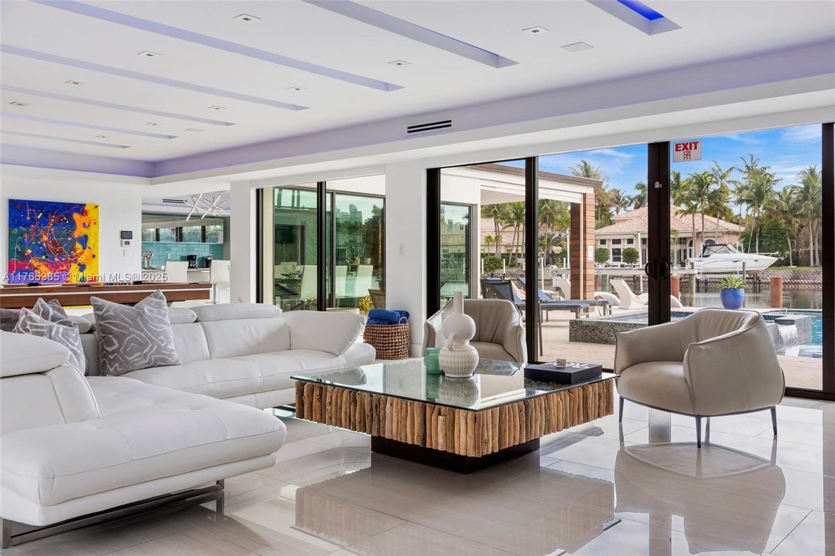 Interior, Living room, Recessed Lighting