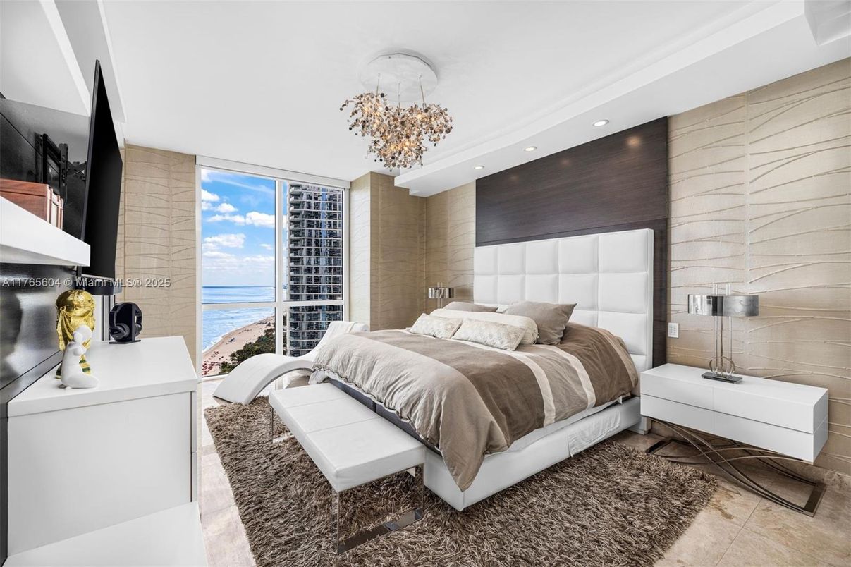 Bedroom, Chandelier, Interior, Recessed Lighting, Water