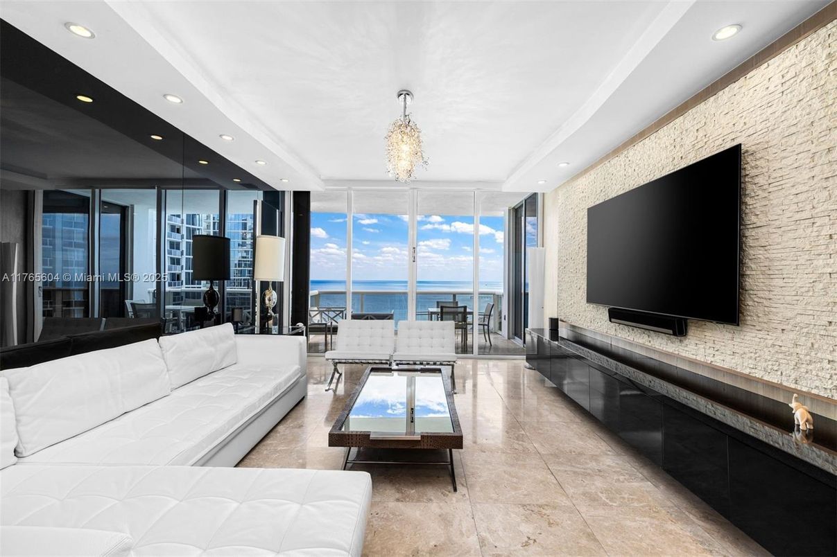 Chandelier, Interior, Living room, Recessed Lighting, Stone Walls, Water