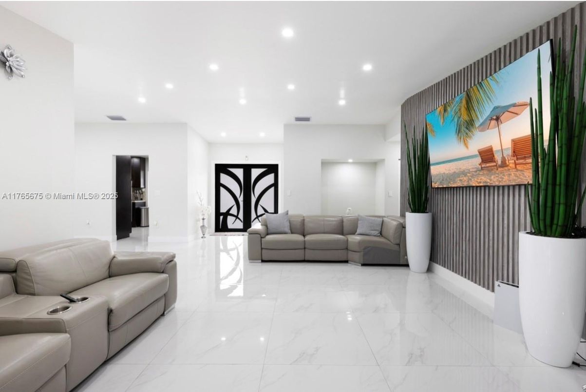 Interior, Living room, Marble, Recessed Lighting