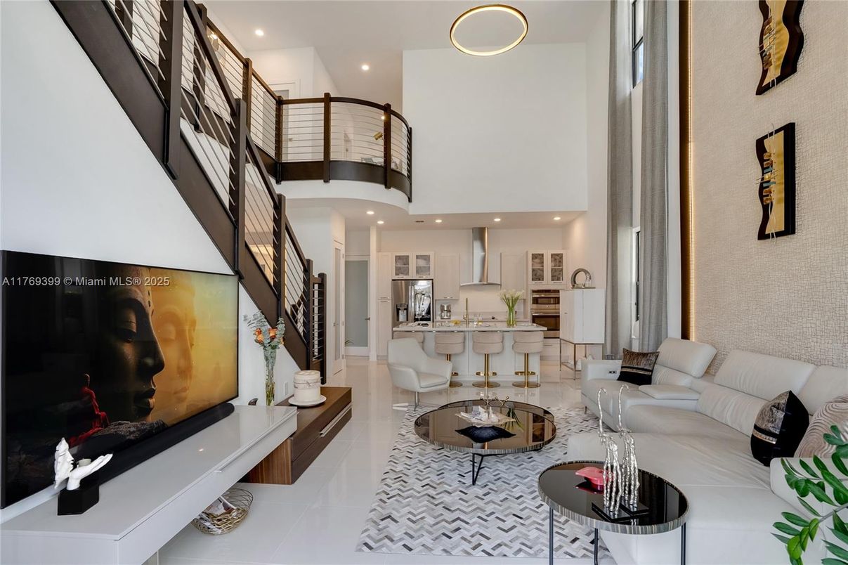 Interior, Kitchen, Living room, Recessed Lighting