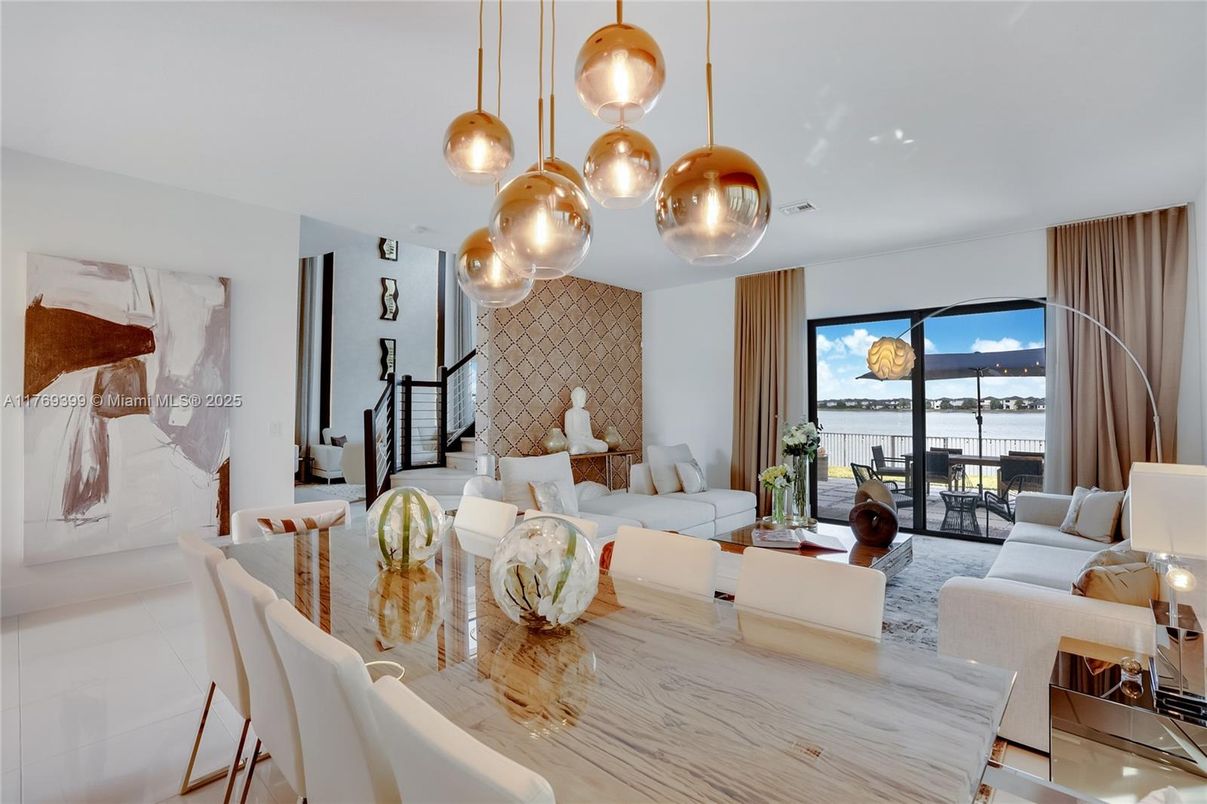 Dining room, Interior, Living room, Pendant Lights, Water