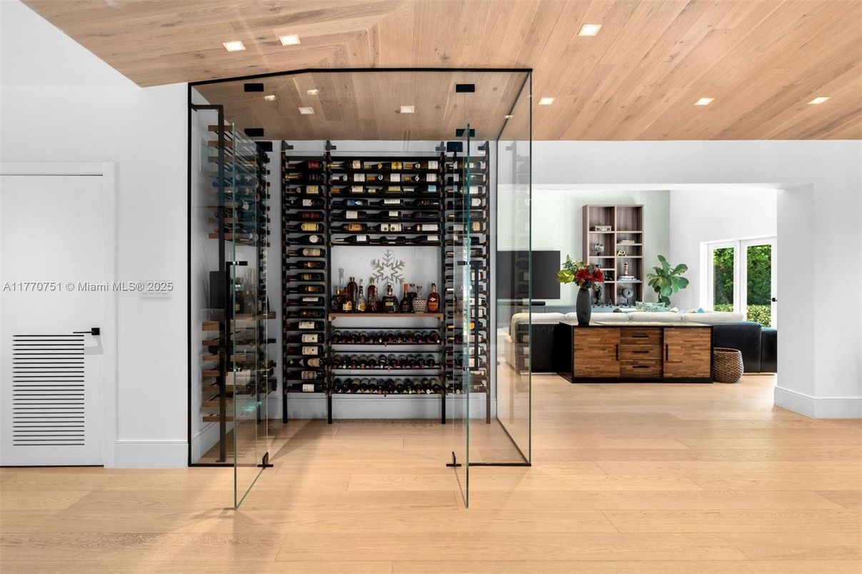 Interior, Recessed Lighting, Wine Storage, Wooden Ceilings, Wood Texture Flooring