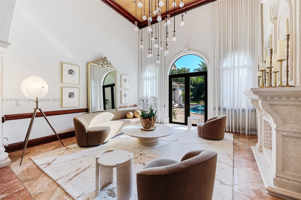 Fireplace, Interior, Living room, Pendant Lights