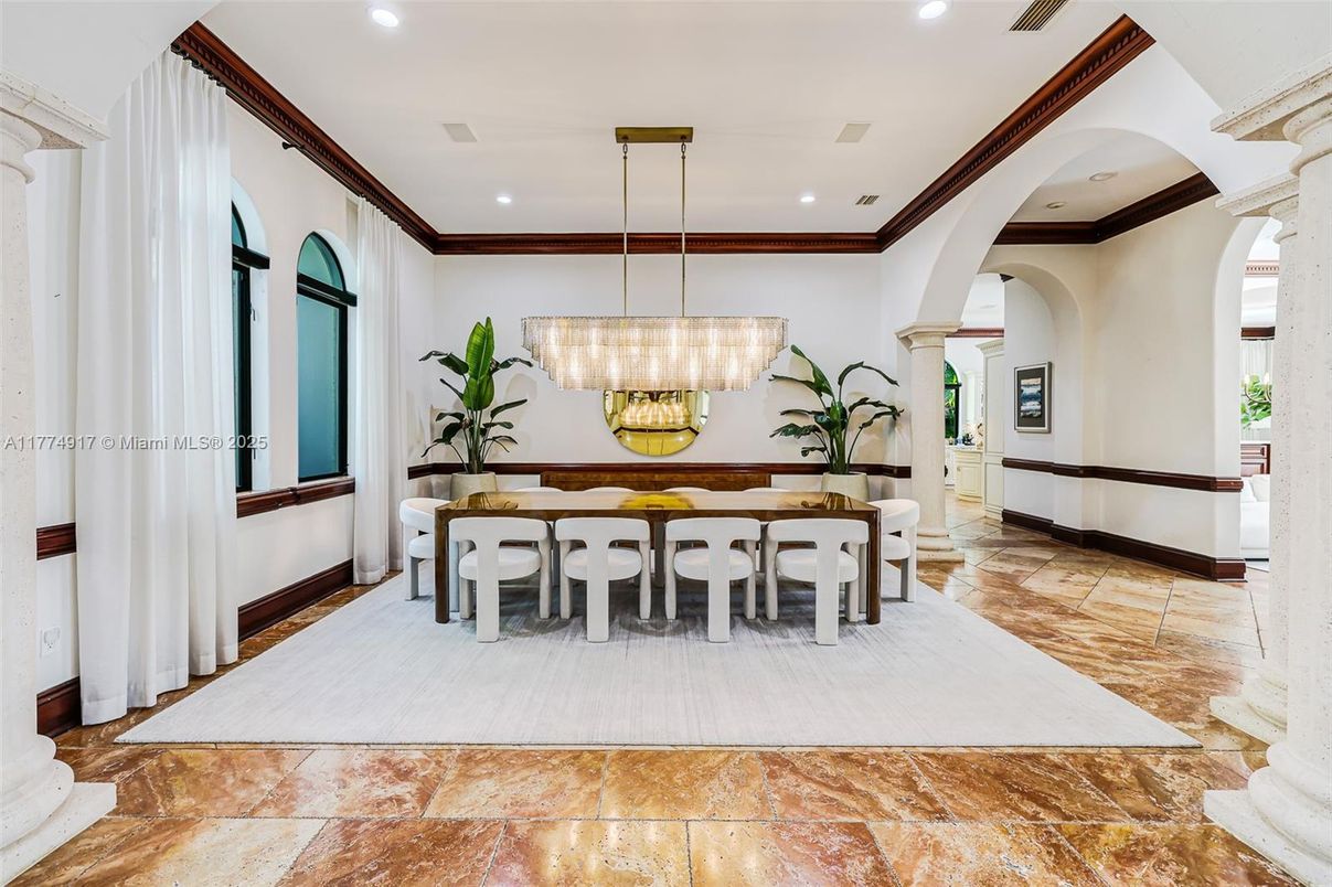 Chandelier, Dining room, Interior, Recessed Lighting