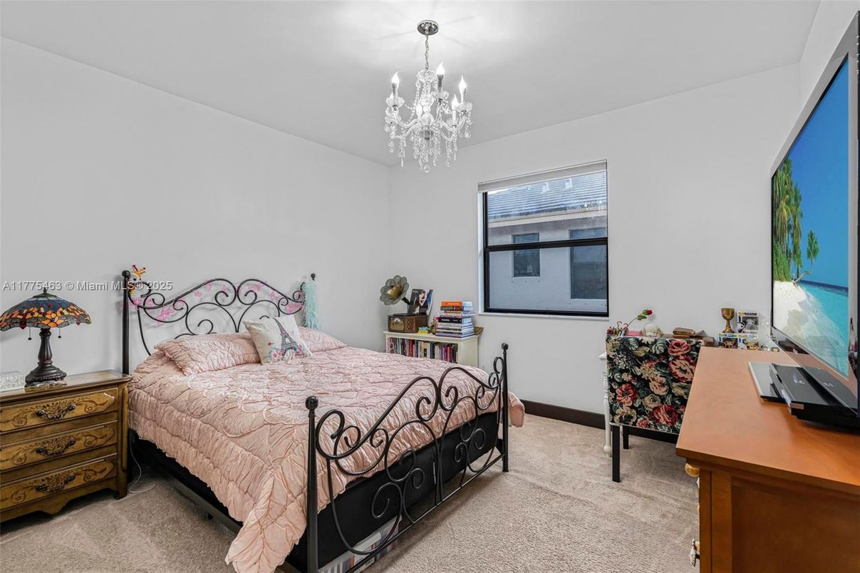 Bedroom, Chandelier, Interior