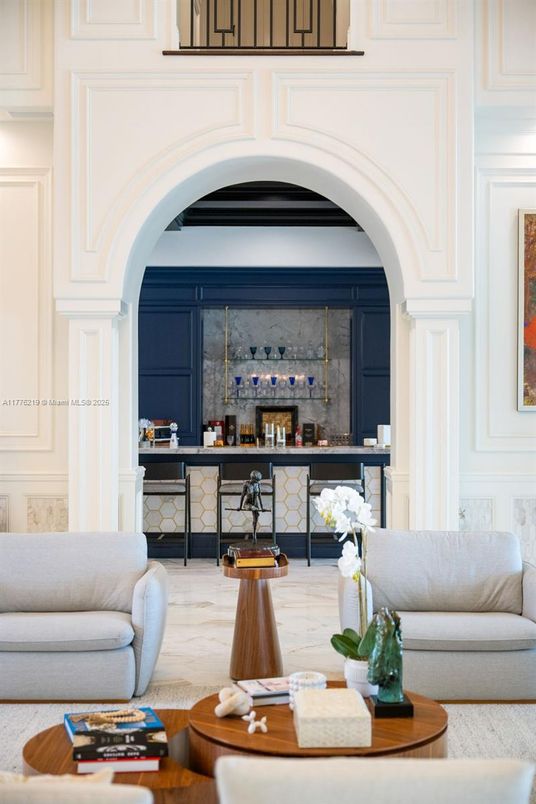 Interior, Living room, Stone Walls