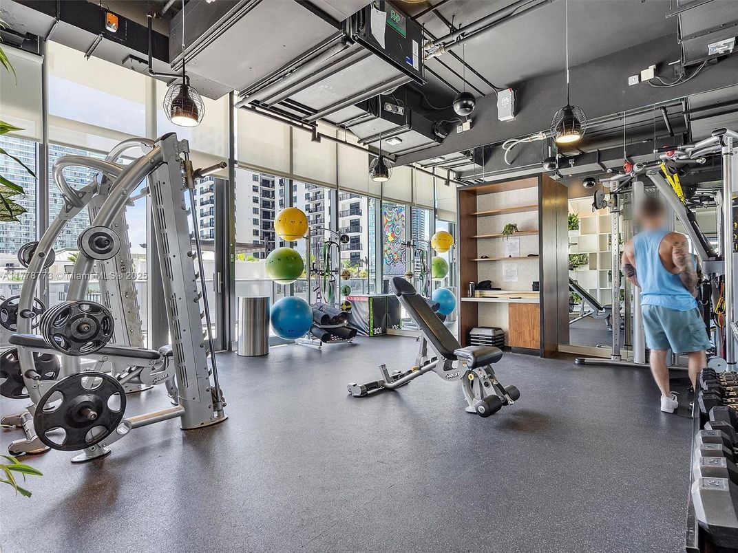 Fitness Equipment, Gym, Interior, Pendant Lights