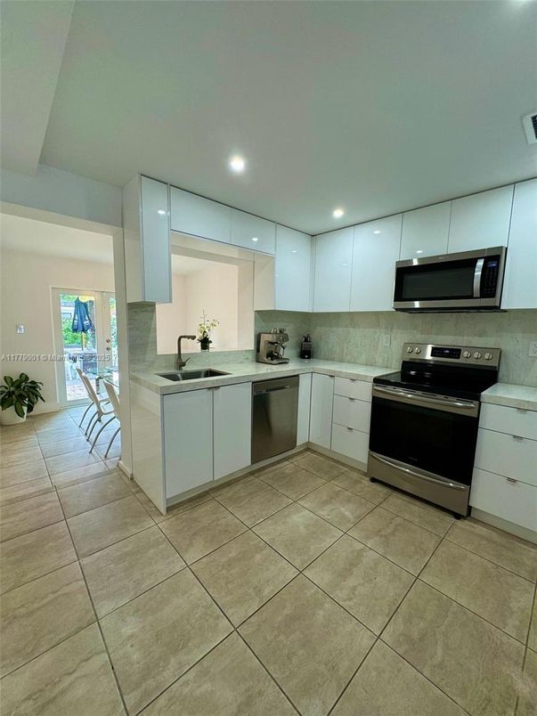 Interior, Kitchen, Recessed Lighting, Stainless Steel Appliances
