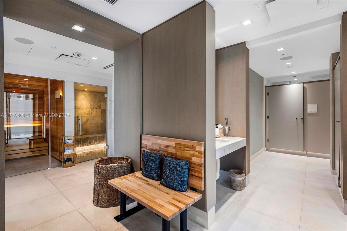 Bathroom, Interior, Recessed Lighting, Wooden Walls