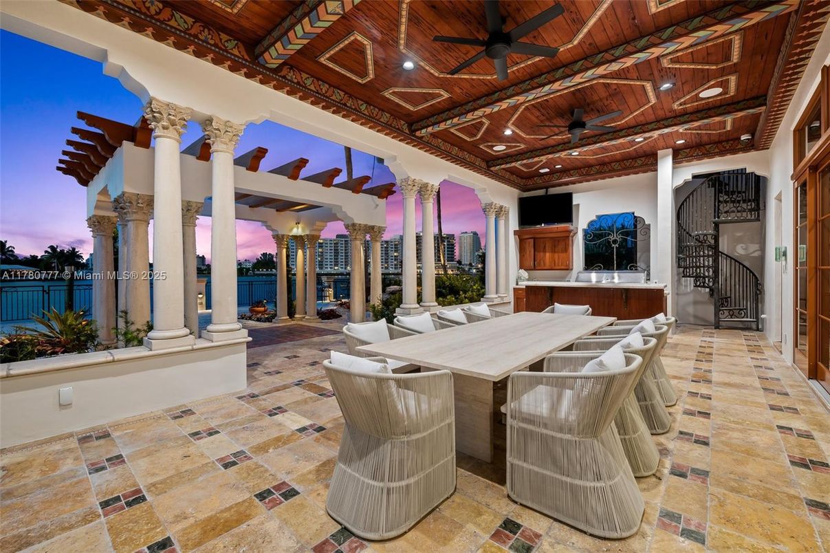 Exterior, Recessed Lighting, Wooden Ceilings