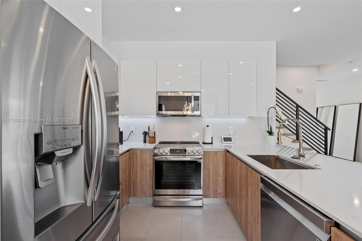 Interior, Kitchen, Recessed Lighting, Stainless Steel Appliances
