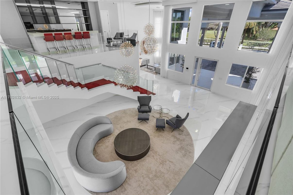 Interior, Living room, Marble, Pendant Lights