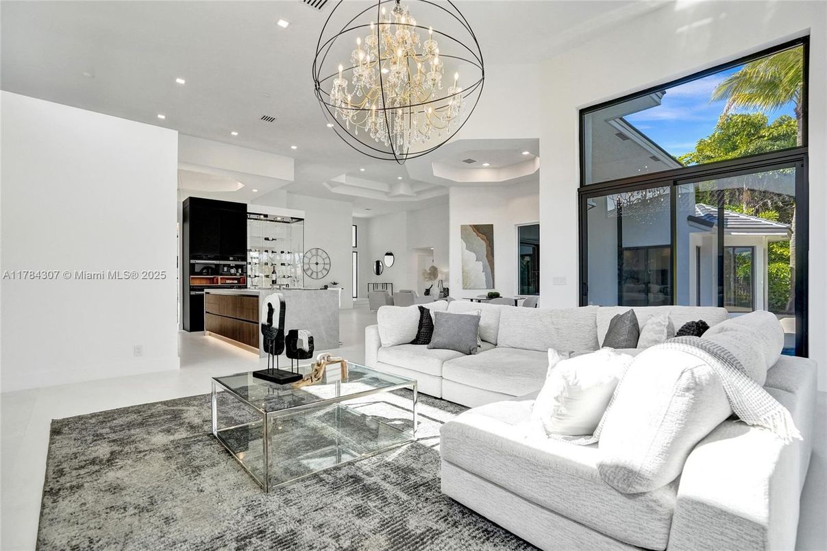 Chandelier, Interior, Living room, Recessed Lighting