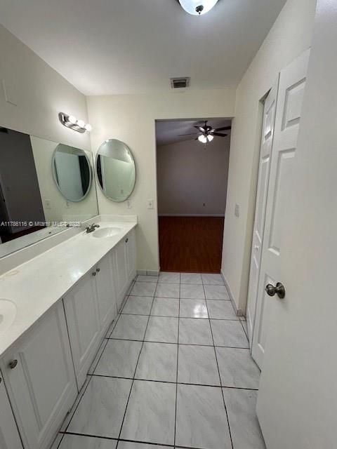 Bathroom, Dual Sink Vanities, Interior, Wood Texture Flooring
